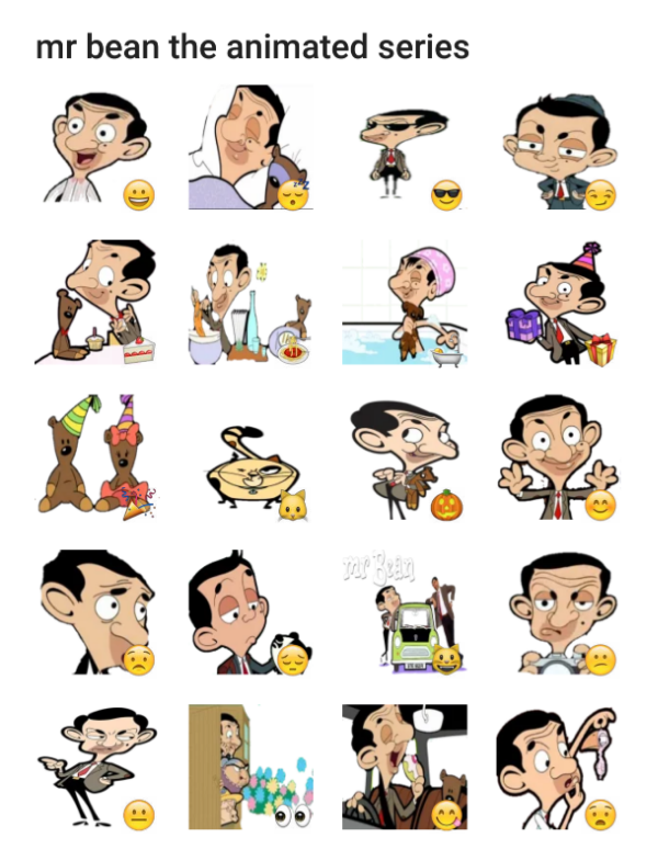 Mr. Bean the animated movie - Stickers Telegram