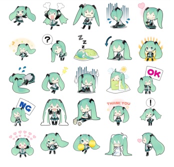 miku line stickers