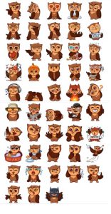 owl stickers telegram