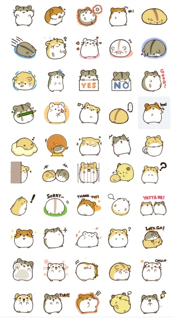 Hamster Stickers Cute - Stickers Telegram