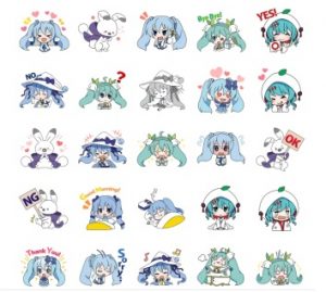 miku line telegram stickers