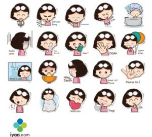 Telegram Stickers a girl by Shafar