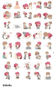 Romantics Series Wiredo Couple Stickers