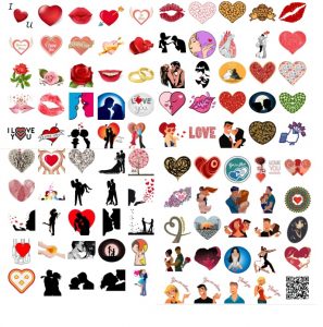 Full Pack Design Love romantics stickers