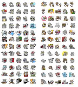 Cats Meow Zhua Complete Full Pack Teleram Stickers