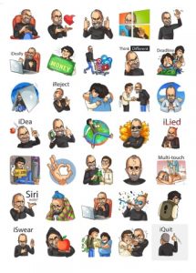 Design Steve Jobs Stickers on Telegram Mesenger