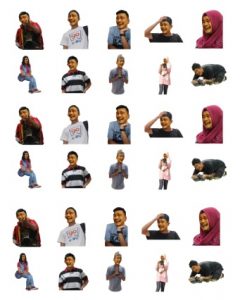Funny Lucu Stickers by Yaoming EC